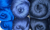 Superfine Italian merino wool yarn spools used in Noyac Knits knitwear